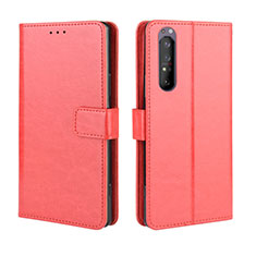 Coque Portefeuille Livre Cuir Etui Clapet BY5 pour Sony Xperia 1 II Rouge