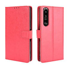 Coque Portefeuille Livre Cuir Etui Clapet BY5 pour Sony Xperia 1 III Rouge