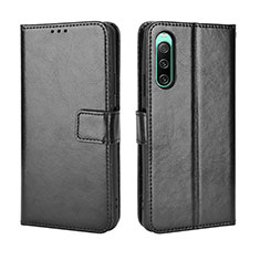 Coque Portefeuille Livre Cuir Etui Clapet BY5 pour Sony Xperia 10 IV Noir