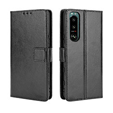 Coque Portefeuille Livre Cuir Etui Clapet BY5 pour Sony Xperia 5 III SO-53B Noir