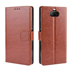 Coque Portefeuille Livre Cuir Etui Clapet BY5 pour Sony Xperia 8 Marron