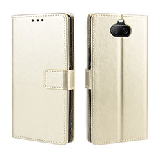 Coque Portefeuille Livre Cuir Etui Clapet BY5 pour Sony Xperia 8 Or