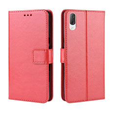 Coque Portefeuille Livre Cuir Etui Clapet BY5 pour Sony Xperia L3 Rouge