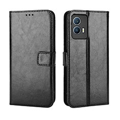 Coque Portefeuille Livre Cuir Etui Clapet BY5 pour Vivo iQOO U5 5G Noir