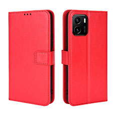 Coque Portefeuille Livre Cuir Etui Clapet BY5 pour Vivo iQOO U5x Rouge