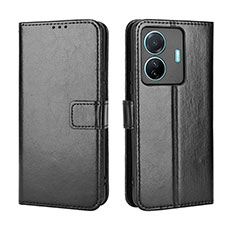 Coque Portefeuille Livre Cuir Etui Clapet BY5 pour Vivo T1 Pro 5G Noir