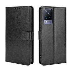 Coque Portefeuille Livre Cuir Etui Clapet BY5 pour Vivo V21 5G Noir