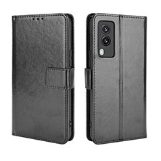 Coque Portefeuille Livre Cuir Etui Clapet BY5 pour Vivo V21e 5G Noir