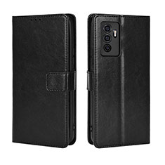 Coque Portefeuille Livre Cuir Etui Clapet BY5 pour Vivo V23e 5G Noir