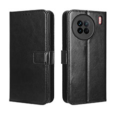 Coque Portefeuille Livre Cuir Etui Clapet BY5 pour Vivo X90 5G Noir