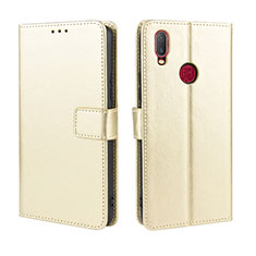 Coque Portefeuille Livre Cuir Etui Clapet BY5 pour Vivo Y11 Or