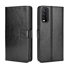 Coque Portefeuille Livre Cuir Etui Clapet BY5 pour Vivo Y11s Noir