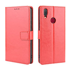 Coque Portefeuille Livre Cuir Etui Clapet BY5 pour Vivo Y15 Rouge