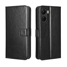 Coque Portefeuille Livre Cuir Etui Clapet BY5 pour Vivo Y16 Noir