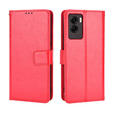 Coque Portefeuille Livre Cuir Etui Clapet BY5 pour Vivo Y72t Rouge