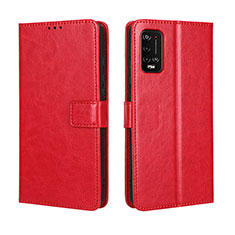 Coque Portefeuille Livre Cuir Etui Clapet BY5 pour Wiko Power U10 Rouge