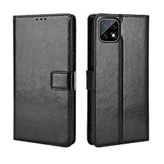 Coque Portefeuille Livre Cuir Etui Clapet BY5 pour Wiko T3 Noir