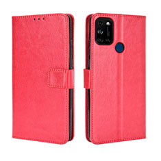 Coque Portefeuille Livre Cuir Etui Clapet BY5 pour Wiko View5 Plus Rouge