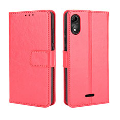 Coque Portefeuille Livre Cuir Etui Clapet BY5 pour Wiko Y51 Rouge