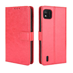 Coque Portefeuille Livre Cuir Etui Clapet BY5 pour Wiko Y62 Rouge