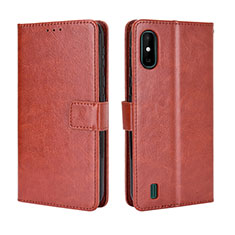 Coque Portefeuille Livre Cuir Etui Clapet BY5 pour Wiko Y81 Marron