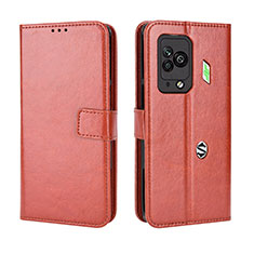 Coque Portefeuille Livre Cuir Etui Clapet BY5 pour Xiaomi Black Shark 5 Pro 5G Marron