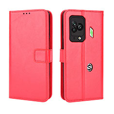 Coque Portefeuille Livre Cuir Etui Clapet BY5 pour Xiaomi Black Shark 5 Pro 5G Rouge