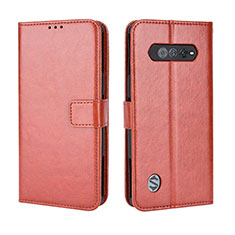 Coque Portefeuille Livre Cuir Etui Clapet BY5 pour Xiaomi Black Shark 5 RS 5G Marron