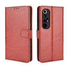 Coque Portefeuille Livre Cuir Etui Clapet BY5 pour Xiaomi Mi 10S 5G Marron