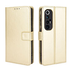 Coque Portefeuille Livre Cuir Etui Clapet BY5 pour Xiaomi Mi 10S 5G Or