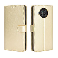 Coque Portefeuille Livre Cuir Etui Clapet BY5 pour Xiaomi Mi 10T Lite 5G Or