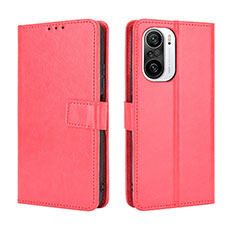 Coque Portefeuille Livre Cuir Etui Clapet BY5 pour Xiaomi Mi 11X Pro 5G Rouge