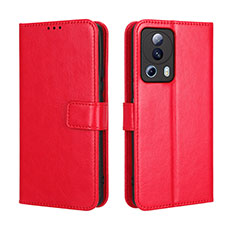 Coque Portefeuille Livre Cuir Etui Clapet BY5 pour Xiaomi Mi 12 Lite NE 5G Rouge
