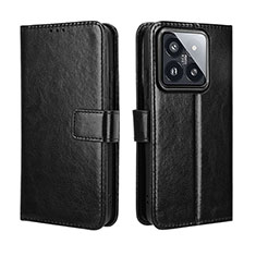 Coque Portefeuille Livre Cuir Etui Clapet BY5 pour Xiaomi Mi 14 5G Noir