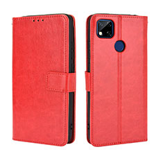 Coque Portefeuille Livre Cuir Etui Clapet BY5 pour Xiaomi POCO C3 Rouge