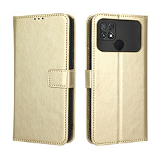 Coque Portefeuille Livre Cuir Etui Clapet BY5 pour Xiaomi Poco C40 Or