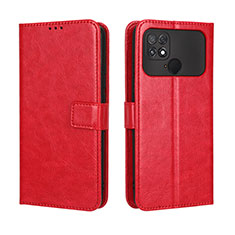 Coque Portefeuille Livre Cuir Etui Clapet BY5 pour Xiaomi Poco C40 Rouge