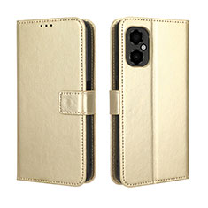 Coque Portefeuille Livre Cuir Etui Clapet BY5 pour Xiaomi Poco M4 5G Or