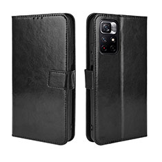 Coque Portefeuille Livre Cuir Etui Clapet BY5 pour Xiaomi Poco M4 Pro 5G Noir