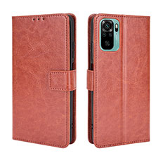 Coque Portefeuille Livre Cuir Etui Clapet BY5 pour Xiaomi Poco M5S Marron