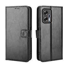 Coque Portefeuille Livre Cuir Etui Clapet BY5 pour Xiaomi Poco X4 GT 5G Noir