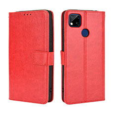 Coque Portefeuille Livre Cuir Etui Clapet BY5 pour Xiaomi Redmi 9 India Rouge