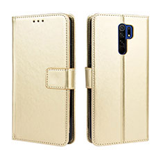 Coque Portefeuille Livre Cuir Etui Clapet BY5 pour Xiaomi Redmi 9 Or