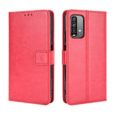 Coque Portefeuille Livre Cuir Etui Clapet BY5 pour Xiaomi Redmi 9 Power Rouge