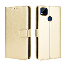 Coque Portefeuille Livre Cuir Etui Clapet BY5 pour Xiaomi Redmi 9C NFC Or