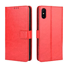 Coque Portefeuille Livre Cuir Etui Clapet BY5 pour Xiaomi Redmi 9i Rouge