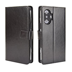 Coque Portefeuille Livre Cuir Etui Clapet BY5 pour Xiaomi Redmi K40 Gaming 5G Noir