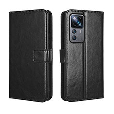 Coque Portefeuille Livre Cuir Etui Clapet BY5 pour Xiaomi Redmi K50 Ultra 5G Noir