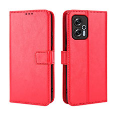 Coque Portefeuille Livre Cuir Etui Clapet BY5 pour Xiaomi Redmi K50i 5G Rouge