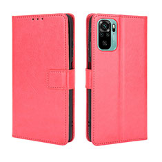 Coque Portefeuille Livre Cuir Etui Clapet BY5 pour Xiaomi Redmi Note 10S 4G Rouge